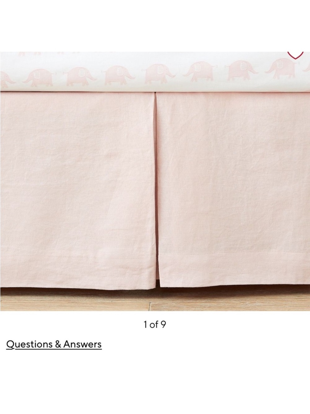 Pottery Barn Kids Light Pink/Blush crib skirt